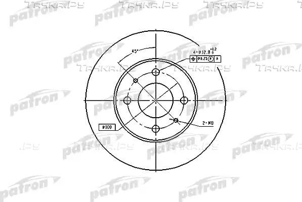 Тормозной диск Patron. Артикул PBD4018
