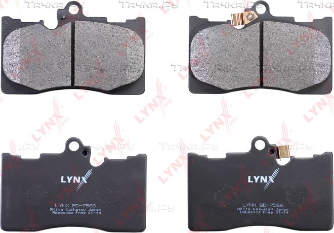 Тормозные колодки LYNXauto передние для Lexus GS III 2005-2012. Артикул BD-7566
