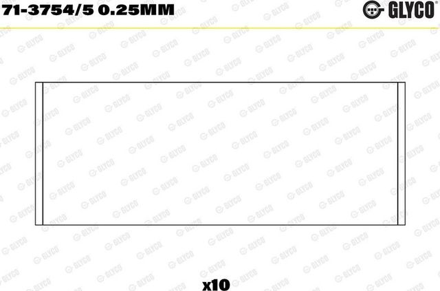 Вкладыши шатунные Glyco для Volvo S40 II 2004-2012. Артикул 71-3754/5 0.25mm