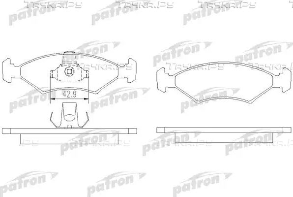 Тормозные колодки Patron передние для TVR Griffith 1990-1993. Артикул PBP1081
