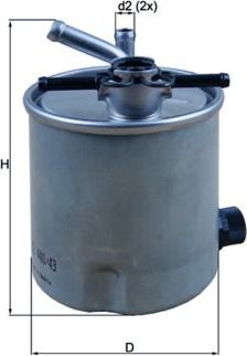 Топливный фильтр Mahle. Артикул KL 440/43