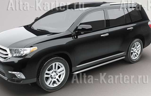 Пороги оригинальные труба d42 для Toyota Highlander II 2010-2014. Артикул NLHR800954