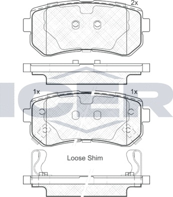 Тормозные колодки Icer. Артикул 181948