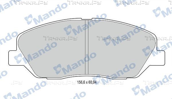 Тормозные колодки Mando передние для Kia Mohave I 2007-2026. Артикул MBF015551
