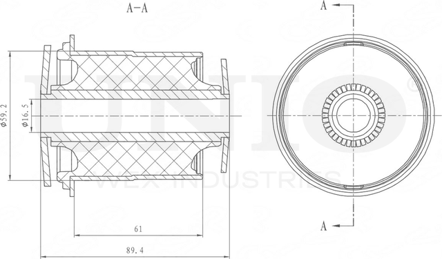 Сайлентблок рычага подвески (Unio). Артикул RMP-20460