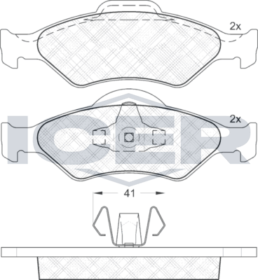 Тормозные колодки Icer для Mazda 121 III 1996-2003. Артикул 181344