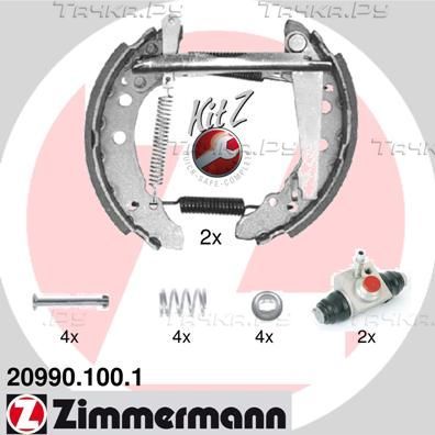 Тормозные колодки Zimmermann KIT Z задние для Audi 80 III (B2) 1978-1987. Артикул 20990.100.1