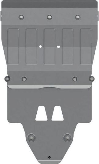 Защита алюминиевая Шериф (4 мм) для картера и КПП Audi A6 C7 2011-2018. Артикул 02.3026