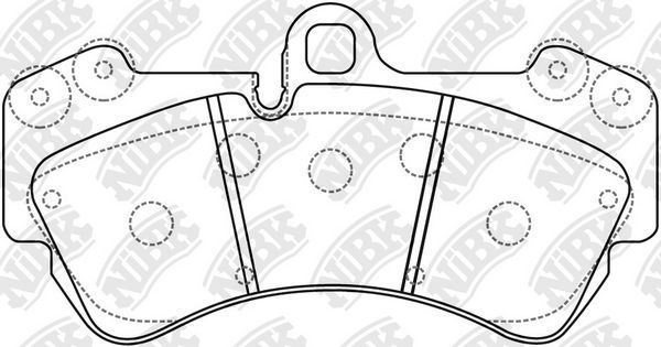 Тормозные колодки NiBK передние для Porsche Cayenne I (955) 2002-2010. Артикул PN0346S