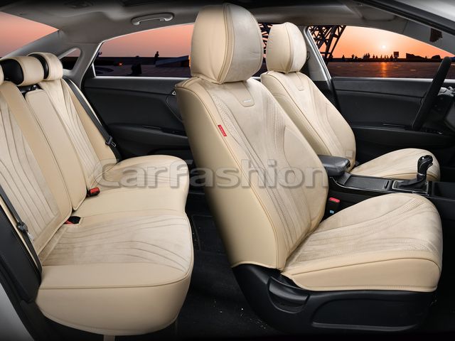 Чехлы универсальные каркасные CarFashion 5D Legion Plus на сидения авто, цвет Бежевый/Бежевый/Бежевый. Артикул 27318