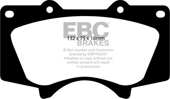 Тормозные колодки EBC Brakes. Артикул DP61657