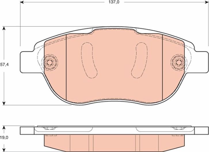 Тормозные колодки TRW. Артикул GDB1669