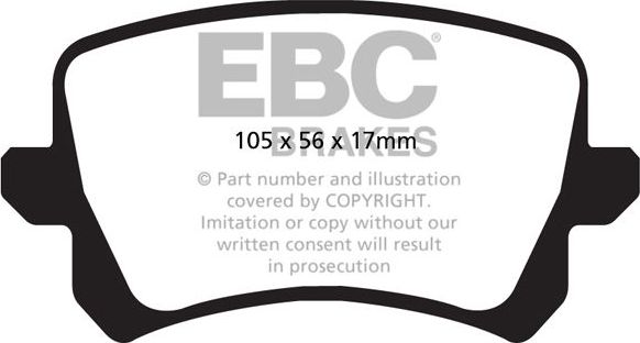 Тормозные колодки EBC Brakes. Артикул DP22004