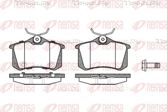 Тормозные колодки Remsa задние для Volkswagen Eos I 2006-2009. Артикул 0263.74