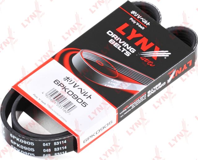 Приводной ремень поликлиновой LYNXauto для Citroen C4 II 2009-2026. Артикул 6PK0905