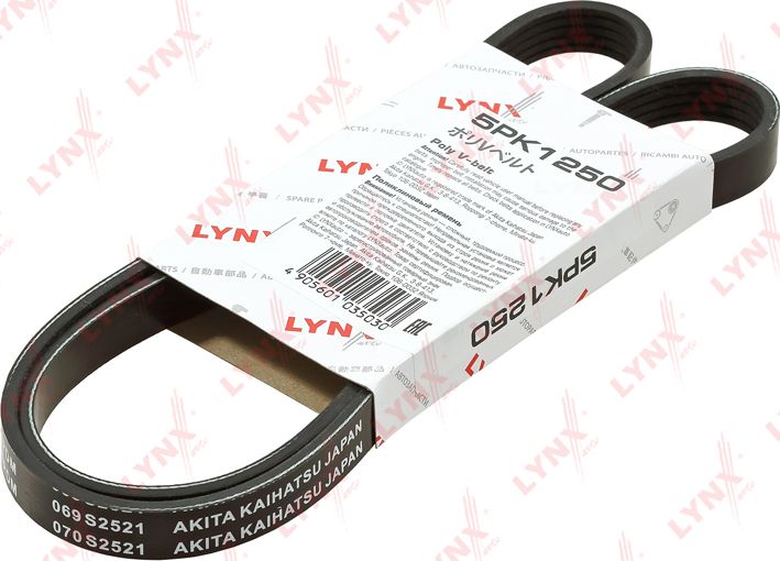Приводной ремень поликлиновой LYNXauto. Артикул 5PK1250