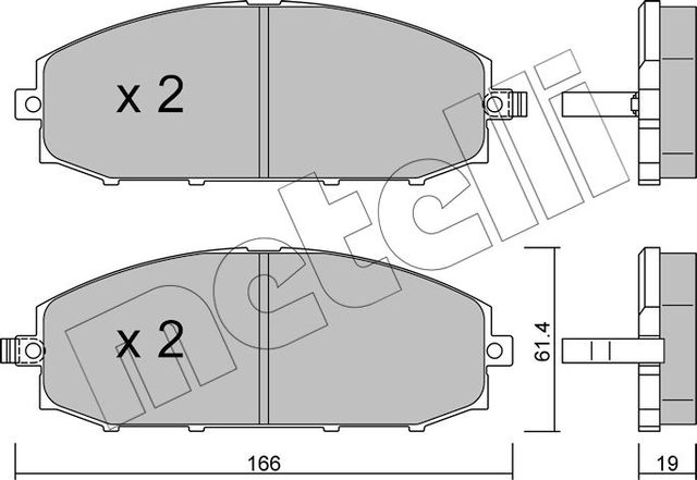 Тормозные колодки Metelli. Артикул 22-0407-0