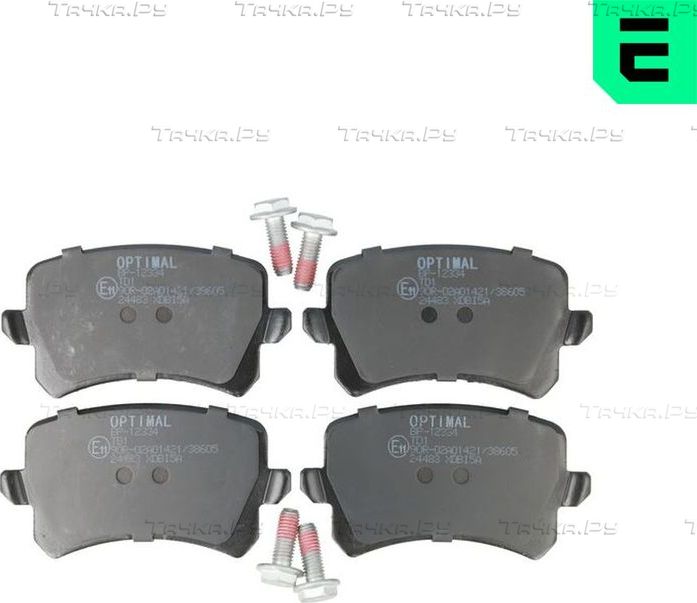 Тормозные колодки Optimal задние для Volkswagen Golf VII 2011-2016. Артикул 12334