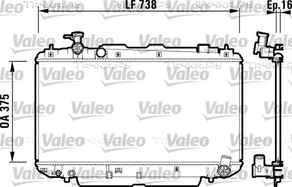 Радиатор охлаждения двигателя Valeo для Toyota RAV4 II (XA20) 2000-2005. Артикул 734182