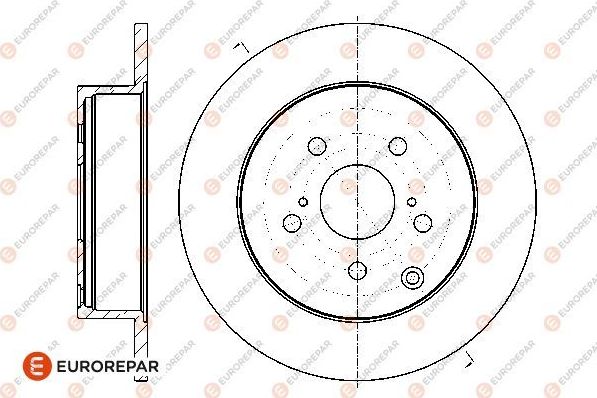 Тормозной диск Eurorepar. Артикул 1667870780