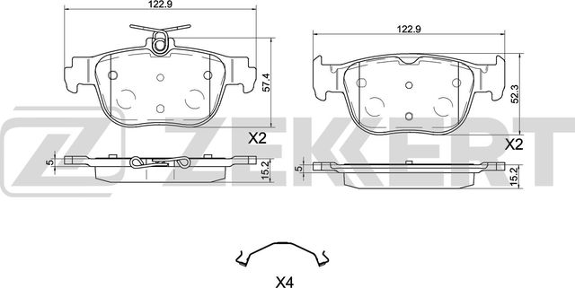 Тормозные колодки Zekkert. Артикул BS-1199