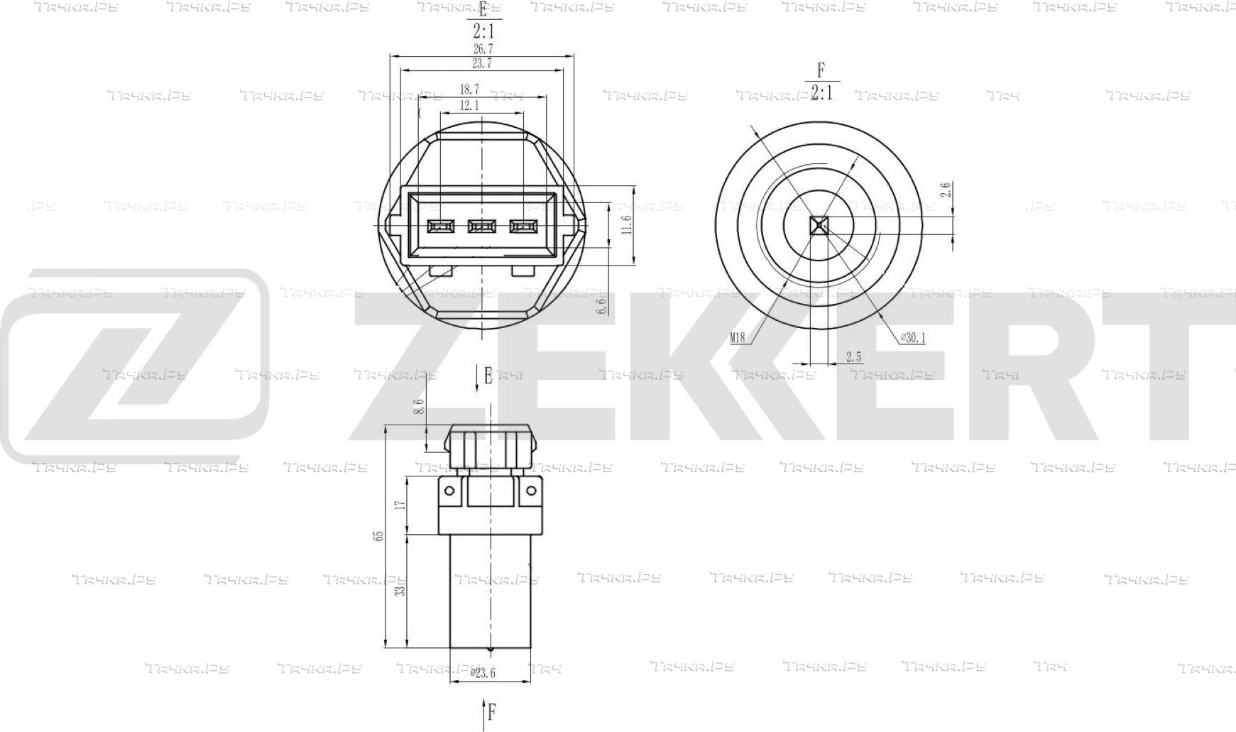 Датчик скорости Zekkert для Volkswagen Sharan I 1995-2010. Артикул SE-8513