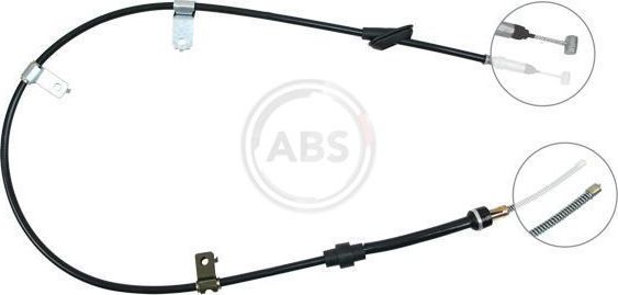 Трос ручника (тросик ручного тормоза) ABS задний левый для Rover 200 II (R8) 1989-1999. Артикул K12497