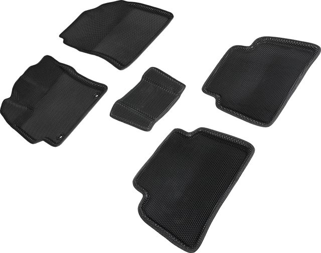 Коврики Seintex 3D EVA Соты для салона Toyota Corolla E210 2019-2026 ЧЕРНЫЕ. Артикул 95470