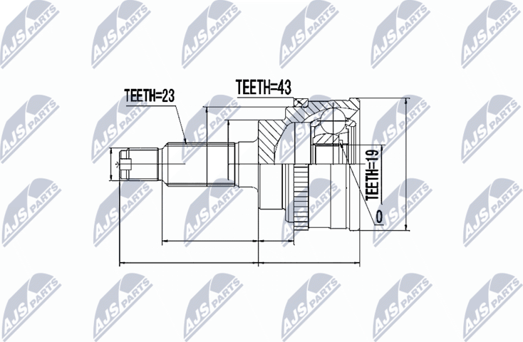Шрус внутренний (граната) NTY. Артикул NPZ-SU-021