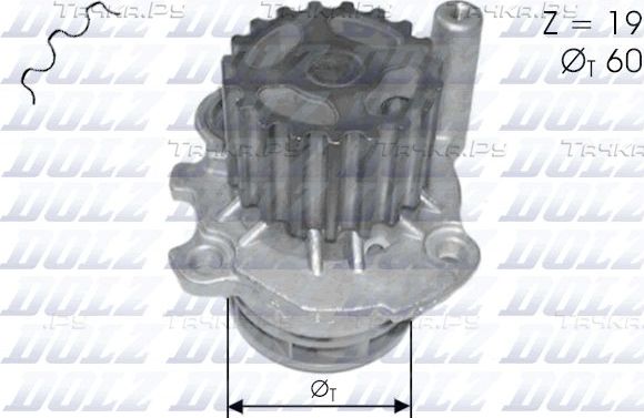 Помпа (водяной насос) Dolz для Volkswagen Polo IV 2001-2005. Артикул A196