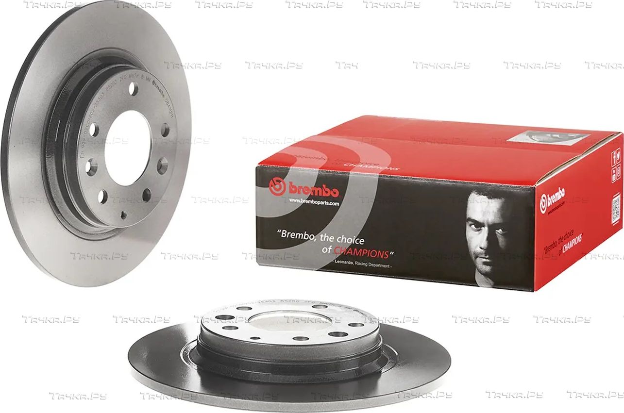Тормозной диск Brembo PRIME LINE - UV Coated задний для FAW Besturn B70 2012-2014. Артикул 08.A112.11
