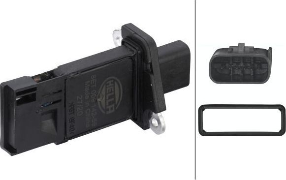 Датчик массового расхода воздуха (ДМРВ) Hella для Ford Fiesta VI 2008-2019. Артикул 8ET 009 142-591