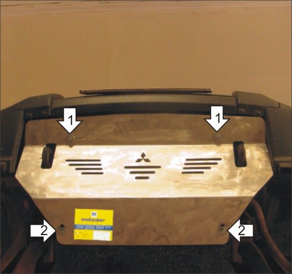 Защита алюминиевая Мотодор для интеркулера, радиатора Mitsubishi Pajero IV 2008-2026. Артикул 31302