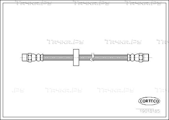 Тормозной шланг Corteco задний левый для Audi Cabriolet 1991-2000. Артикул 19018185