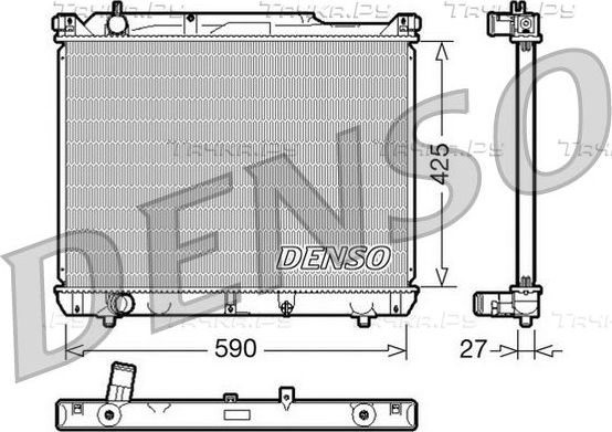 Радиатор охлаждения двигателя Denso (алюминий). Артикул DRM47019