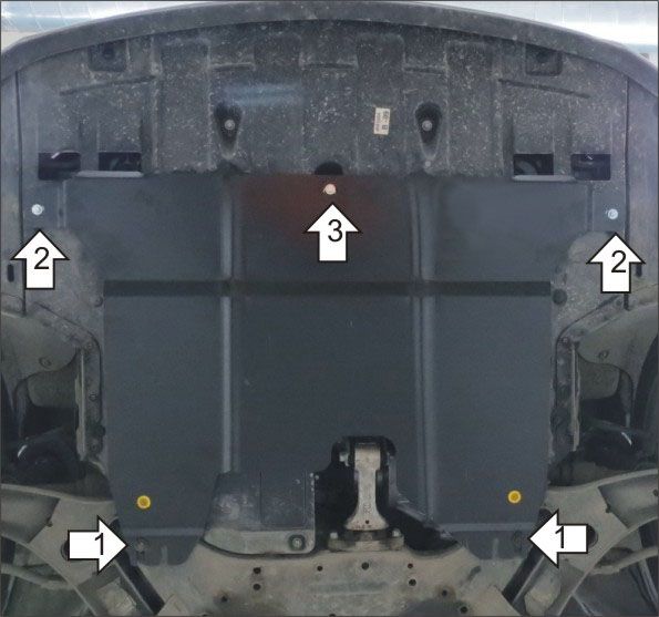 Защита АвтоСтандарт для картера и КПП Kia Ceed II рестайлинг 2015-2026. Артикул 51009