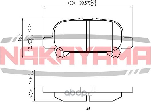 Колодки тормозные (Nakayama). Артикул HP8504NY