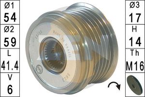 Муфта генератора обгонная Era для BMW 5 V (E60/E61) 2005-2010. Артикул ZN5623