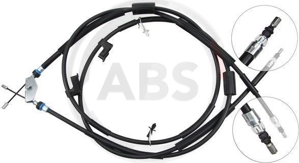 Трос ручника (тросик ручного тормоза) ABS. Артикул K12825