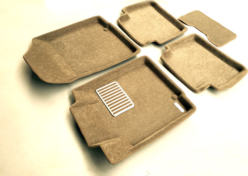 Коврики текстильные Euromat 3D Lux для салона Renault Latitude 2010-2026 БЕЖЕВЫЕ. Артикул EM3D-003718T