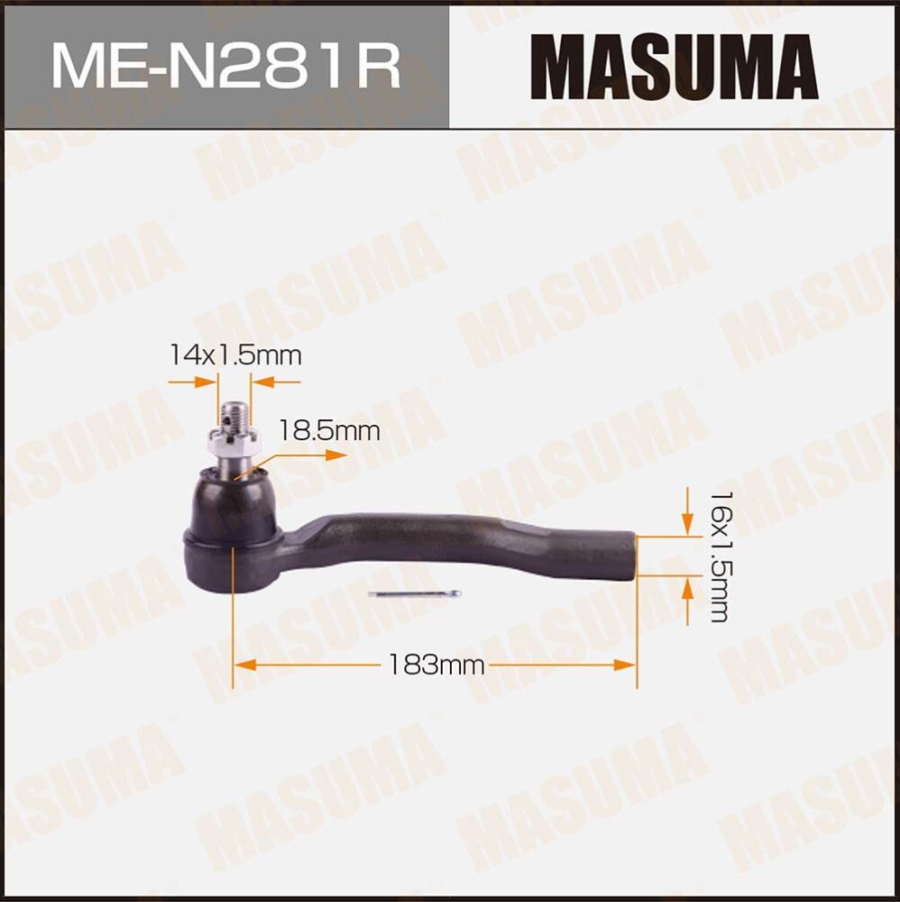 Наконечник рулевой тяги Masuma. Артикул ME-N281R