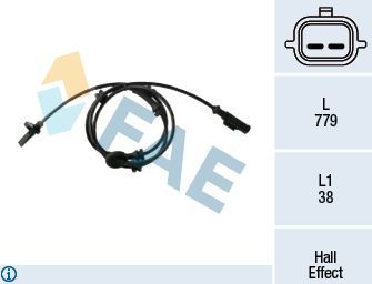 Датчик ABS FAE передний для Renault Master III 2010-2026. Артикул 78437