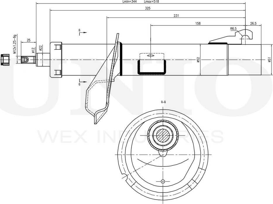 Амортизатор подвески (Unio). Артикул SAB-10157