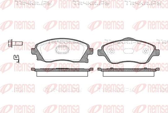 Тормозные колодки Remsa передние для Opel Combo C 2001-2012. Артикул 0774.12