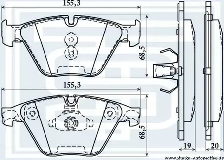 Колодки тормозные перед (Starke). Артикул 171703
