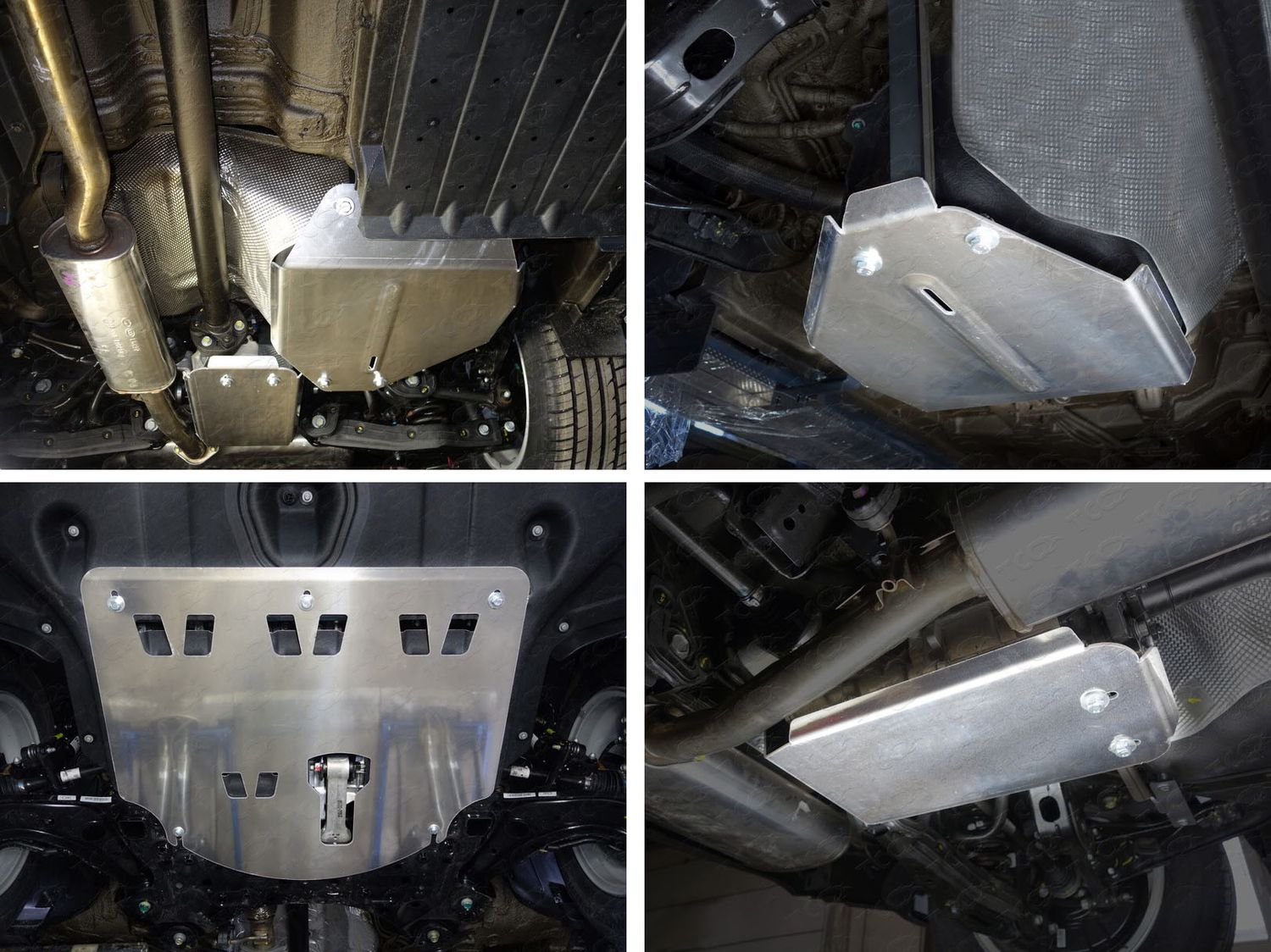 Защита алюминиевая ТСС (4 мм) для картера, КПП, заднего редуктора и бака Hyundai Tucson III 2018-2021. Артикул ZKTCC00238K