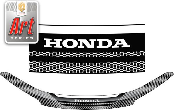 Дефлектор СА Пластик для капота (Серия "Art" серебро) Honda CR-V 2012-2018. Артикул 2010012707567