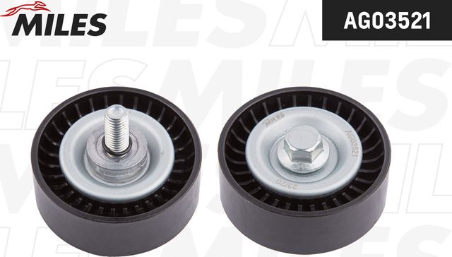 Направляющий (ведущий) ролик приводного поликлинового ремня Miles. Артикул AG03521