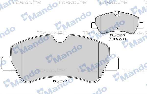 Тормозные колодки Mando. Артикул MBF015045