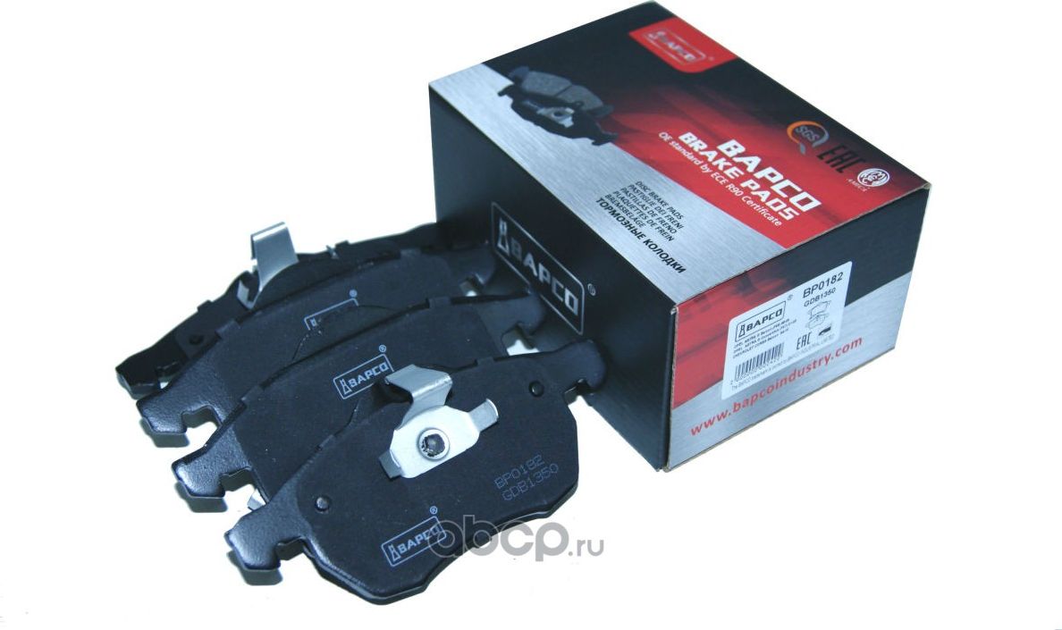 Колодки тормозные дисковые пер. GM ASTRA G 98-09, ASTRA H 05-10, ZAFIR (Bapco). Артикул BP0182